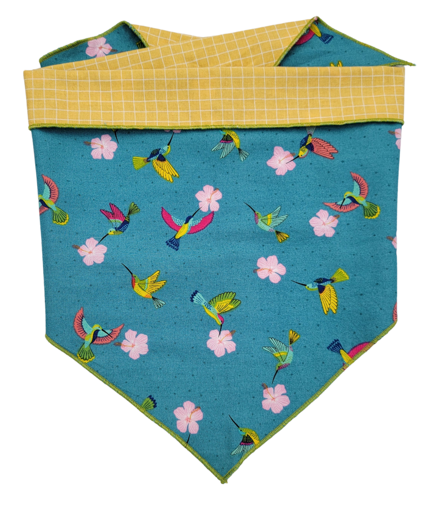 Hibiscus Hummingbird Reversible Bandana