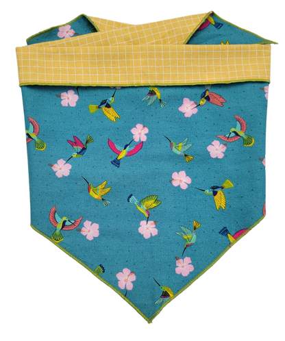 Hibiscus Hummingbird Reversible Bandana