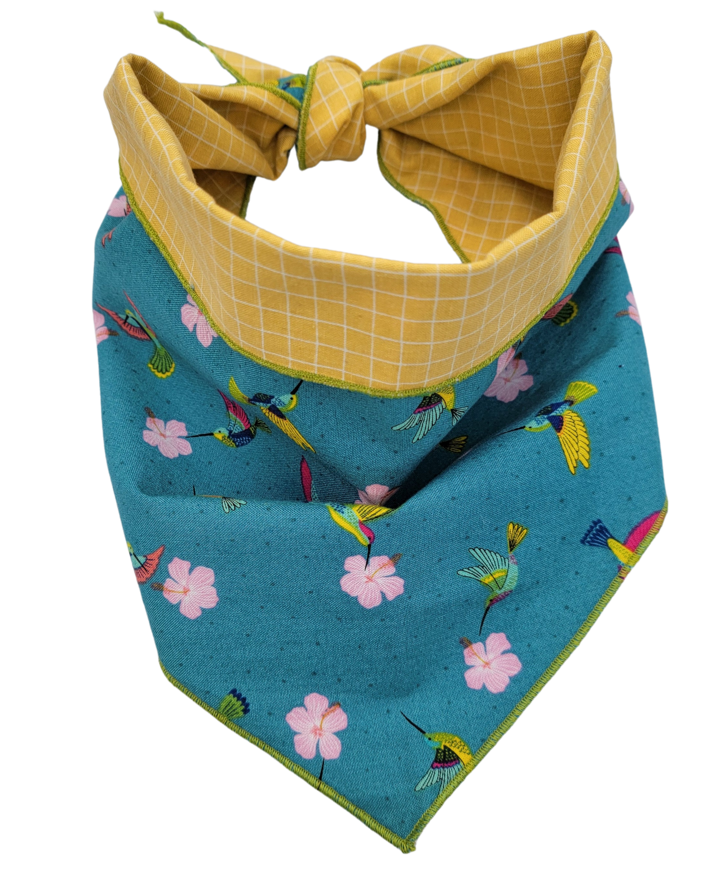 Hibiscus Hummingbird Reversible Bandana